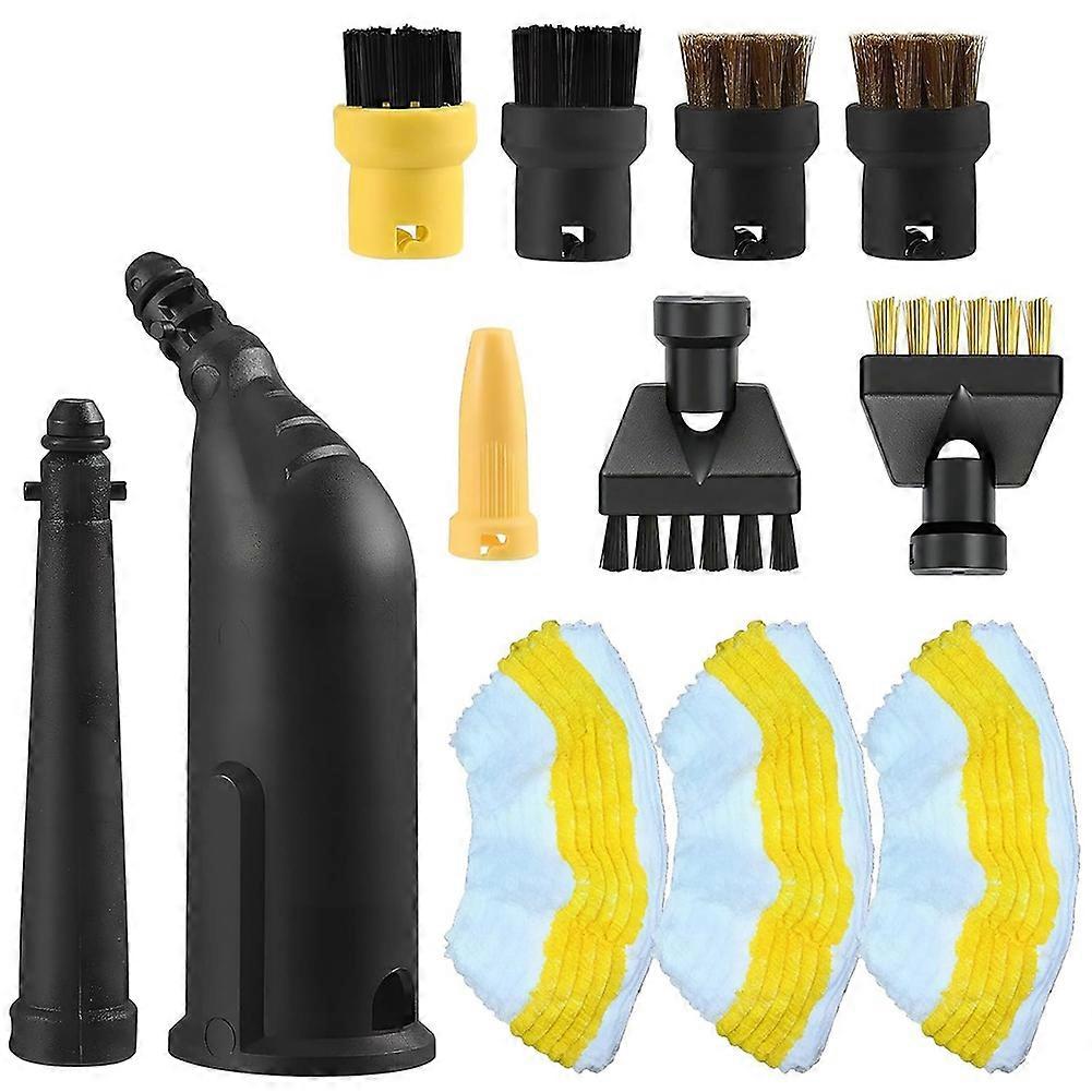 Set Mit 12 Zubehörteilen Für Kärcher Sc1, Sc2, Sc3, Sc4, Sc5 Dampfreiniger: Rundbürste, Flachbürste, Düsen Und Ersatztuch