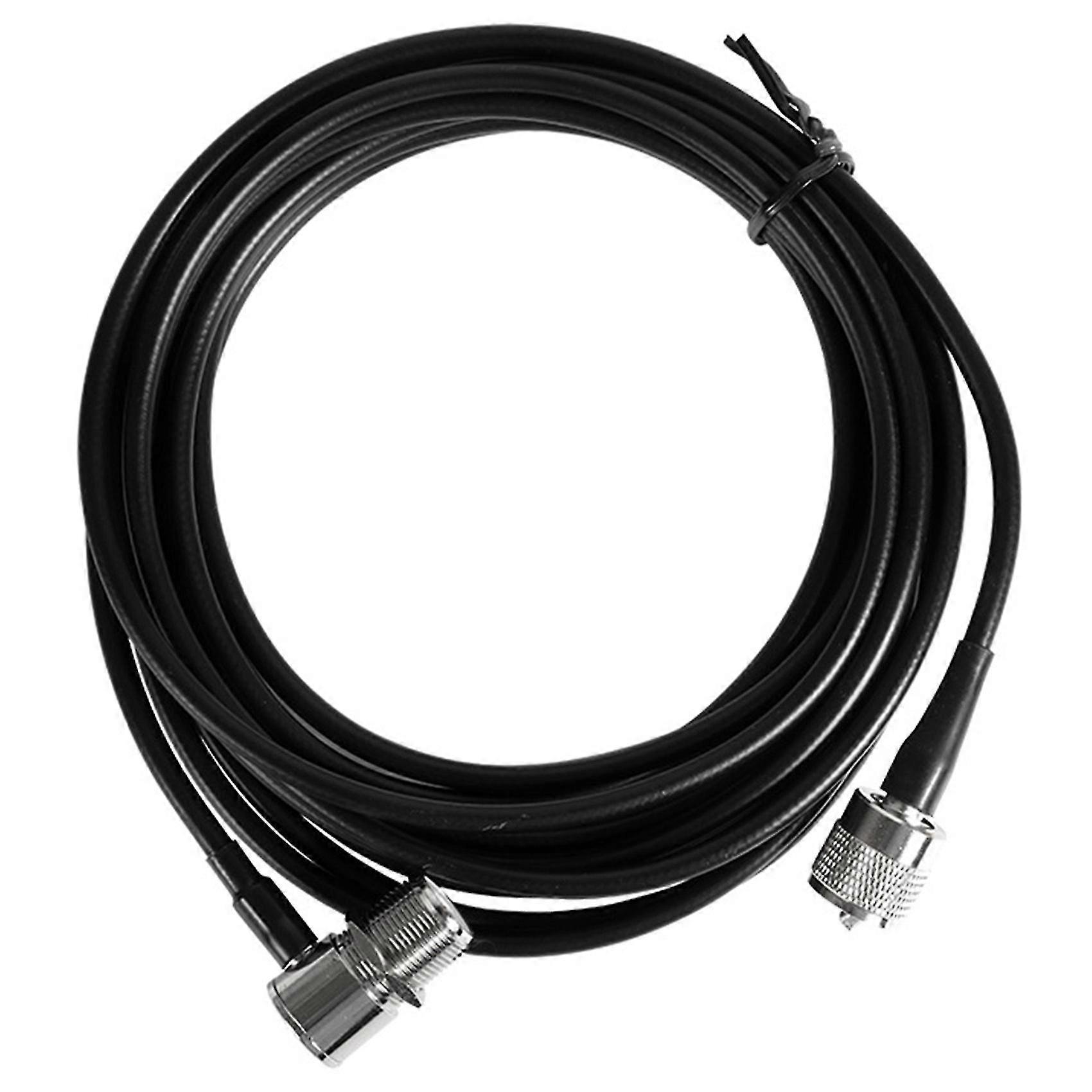 Rg58-58 50 Ohm Autoantennen-koaxialkabel, 5 Meter, Uhf-buchse Auf Uhf-stecker (schwarz)