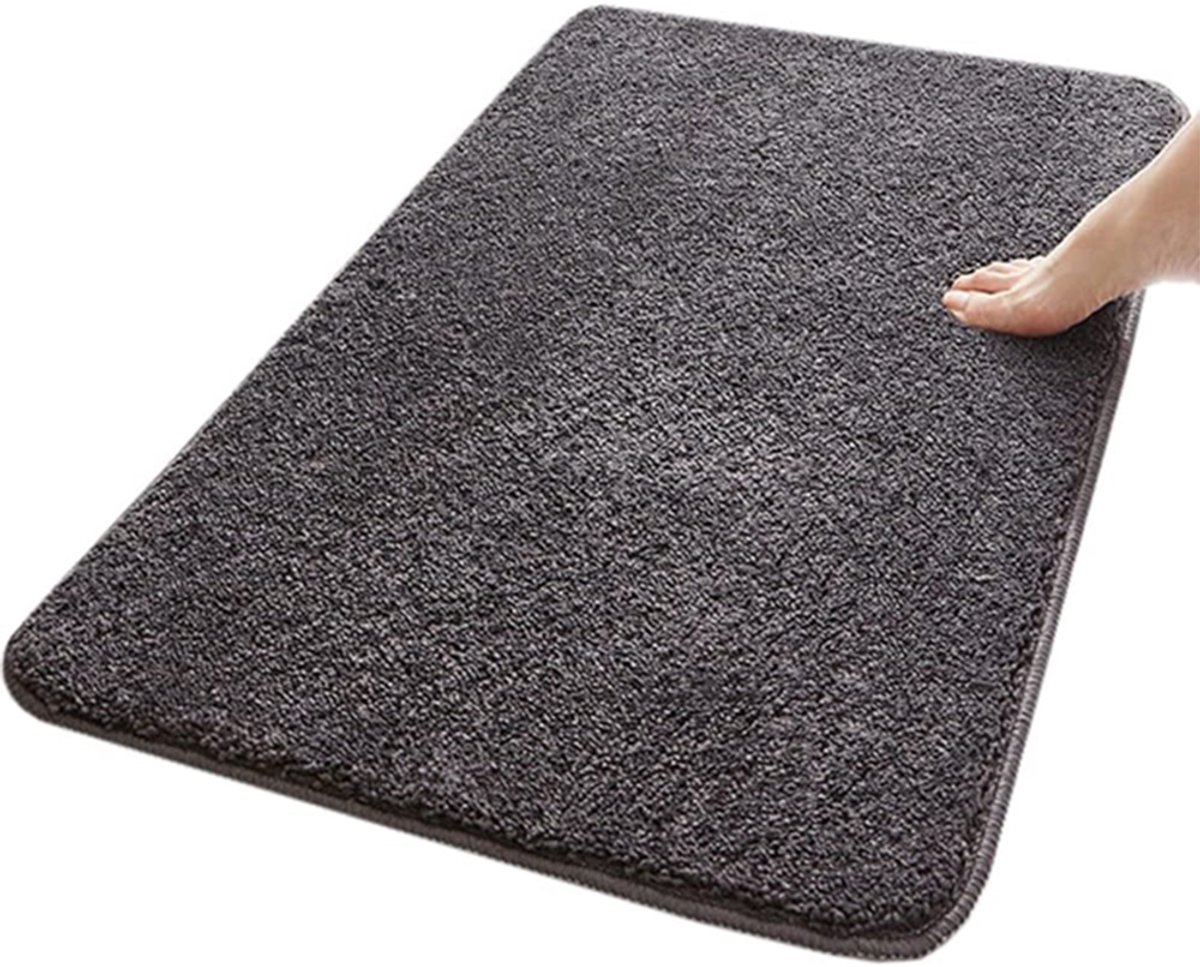Fußmatte - 60 X 90 Cm - Rutschfeste Staubmatte - Badematte - Geeignet Für Den Eingangsbereich - Trockenmatte Für Drinnen Und Draußen - Geeignet Für Haustür, Hintertür, Küche Und Badezimmer - Schwarz
