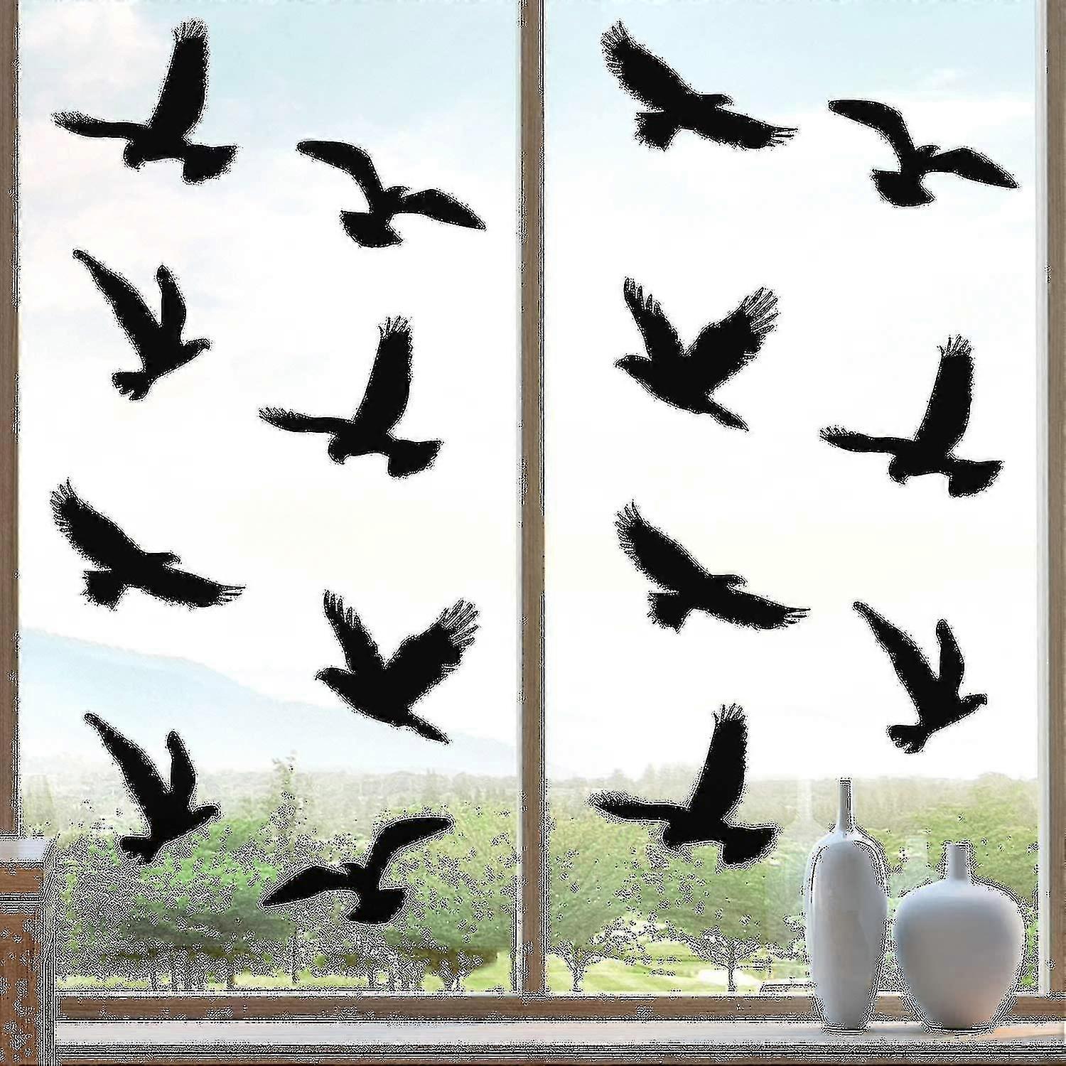 9 Blatt Anti-kollisions-fensteraufkleber In Vogelform, Aufkleber Zur Warnung Vor Vogelkollisionen