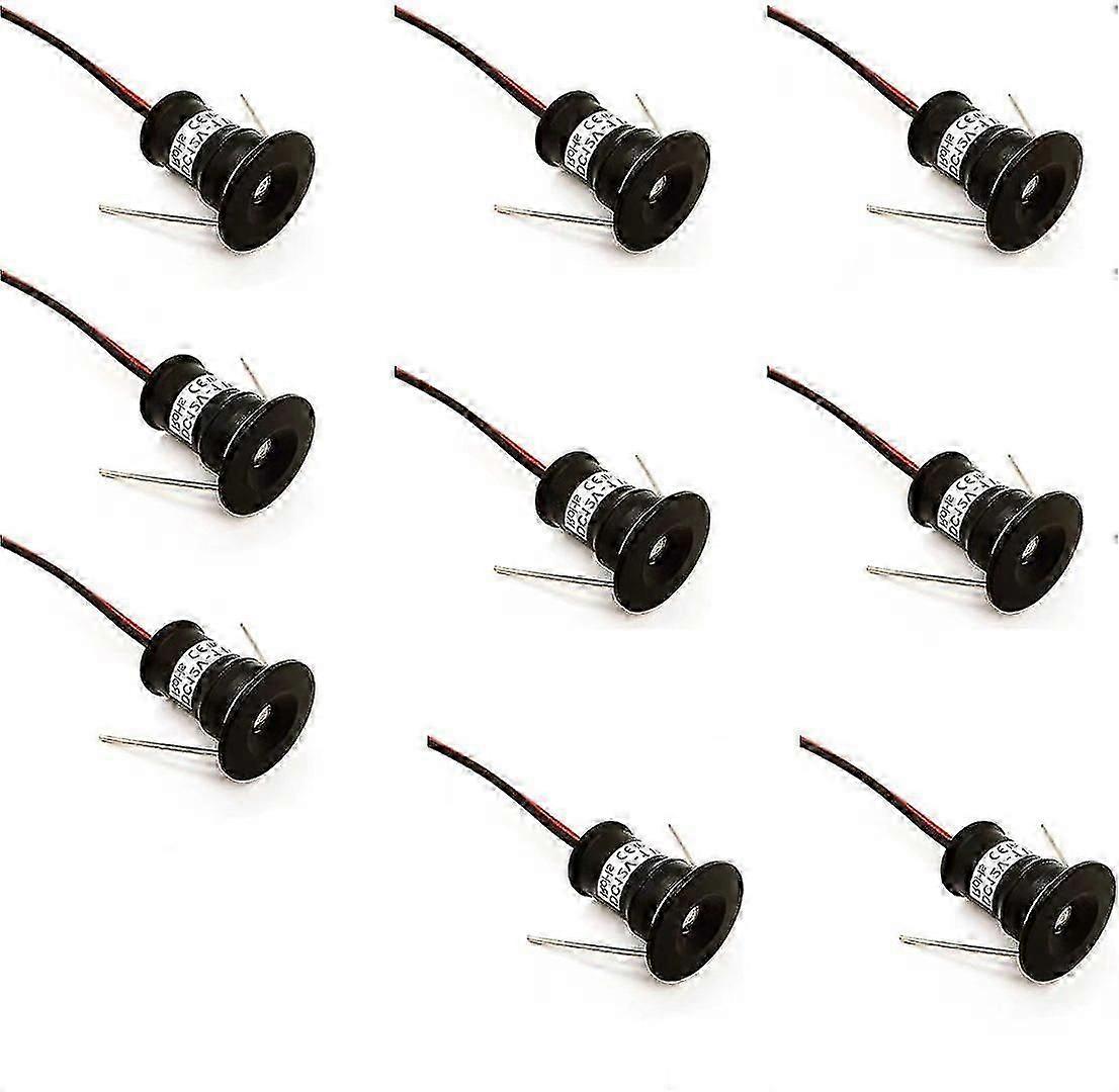 Schwarze 9-teilige Mini-12-v-1-w-led-deckeneinbaustrahler, Ip65, 3000 K (120, Warmweiß).z