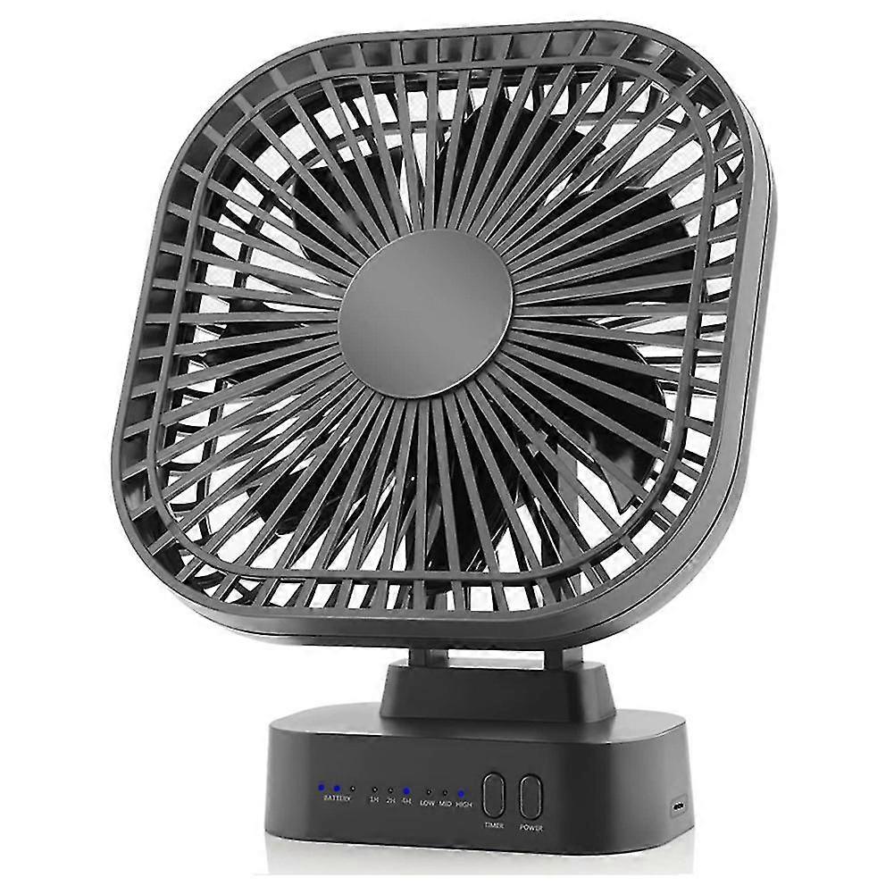 Mini-usb-schreibtischventilator, Wiederaufladbar, Mit Timer, Faltbar, 3 Geschwindigkeiten, 7 Blätter, Tragbarer Leiser Ventilator Für Das Büro