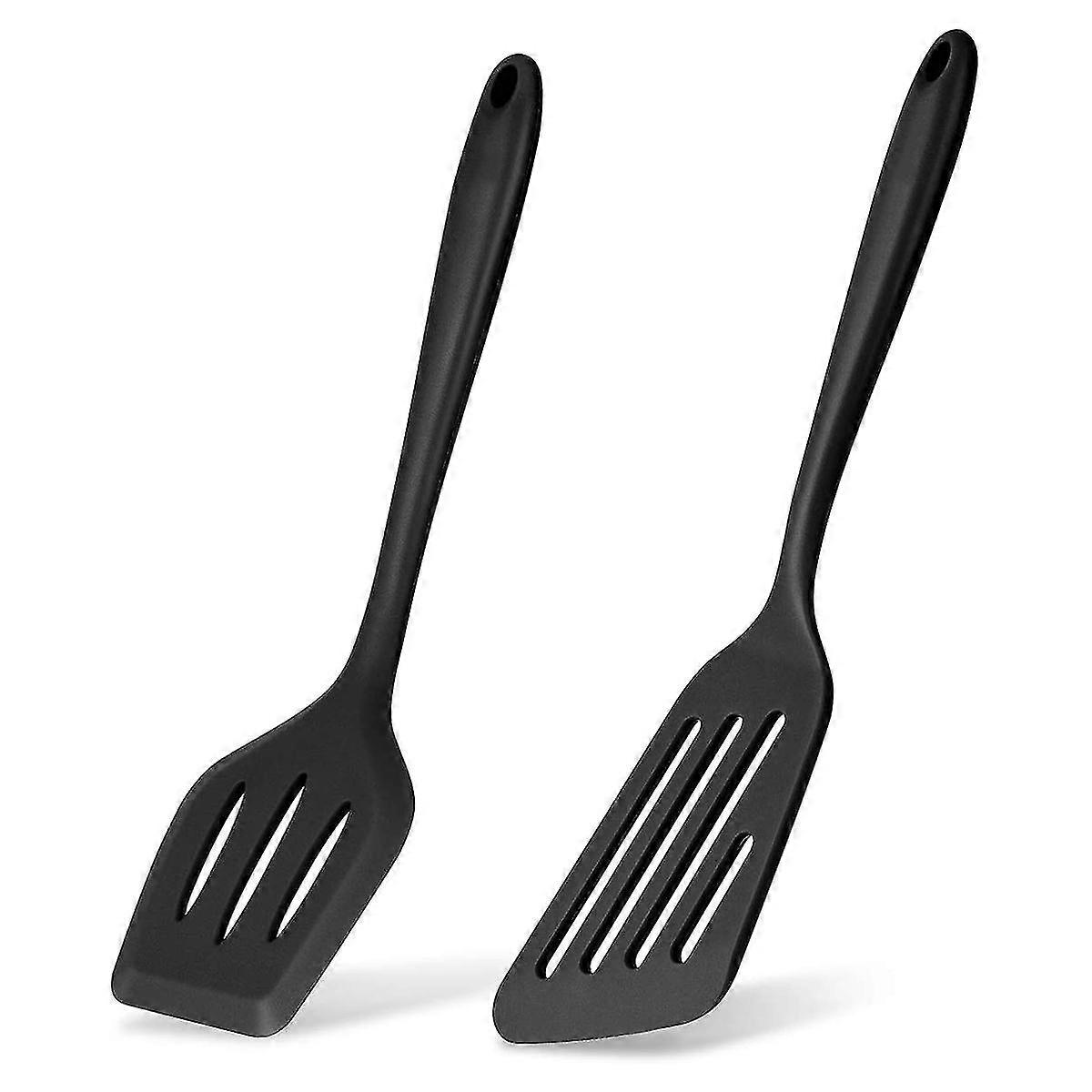 2 Stück Silikon-fischwender-spatel Mit Schlitz, Flipper-spatel Für Antihaftbeschichtetes Kochgeschirr, Kochen, H