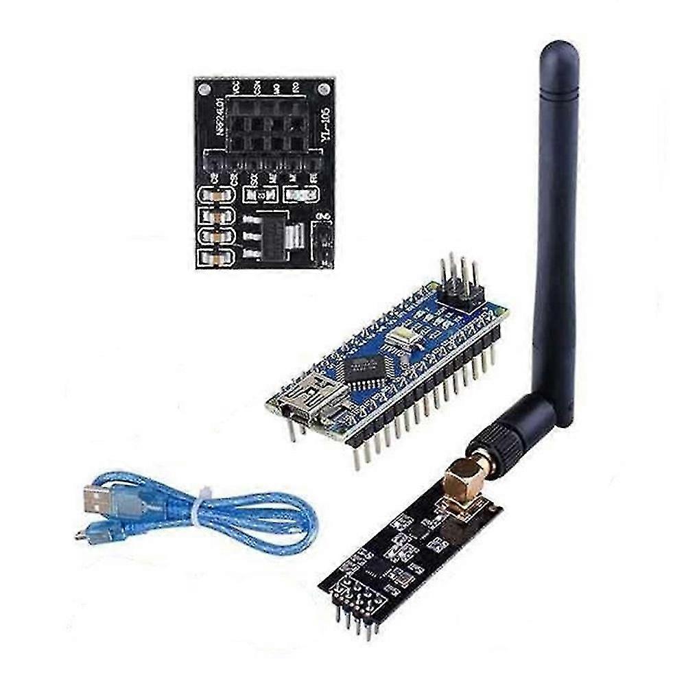 Nrf24l01+pa+lna Wireless Transceiver Empfänger Hf-modul Mit Antenne+nrf24l01 Adapter+nano V3.0