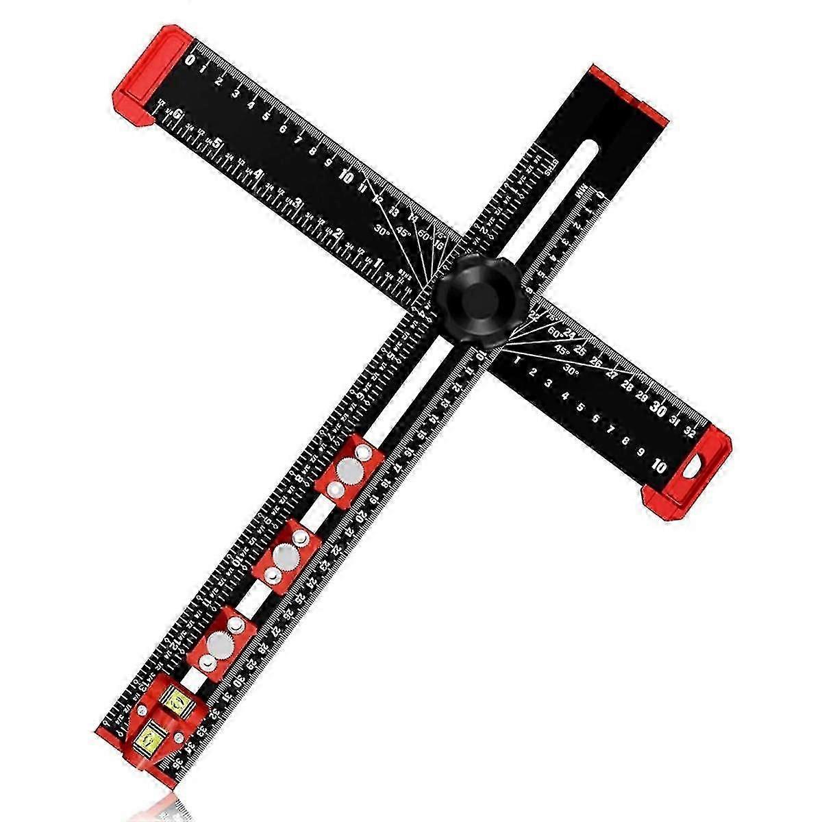 Holzbearbeitung 2 In 1 Bohren Positionierung Lineal Kombination Winkel Lineal T-förmige Lineal Schrank Lineal Hardware Jig