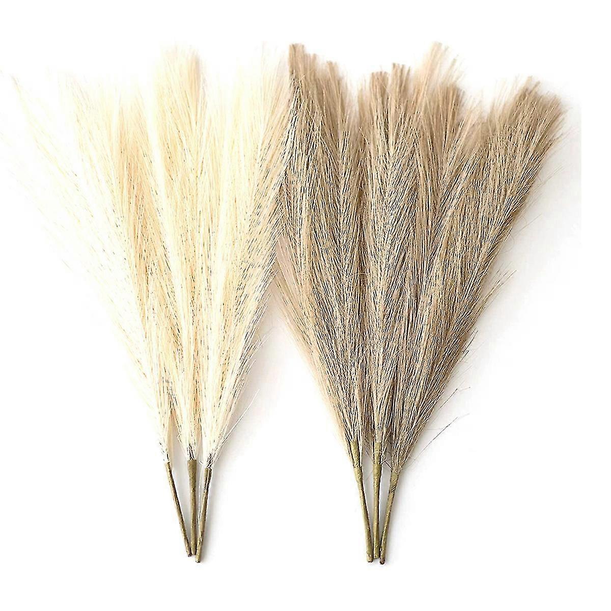Pampasgras R Tall-faux Pampas Grass S 17 Inch-6 S-bei And Taupe--pampas Fl
