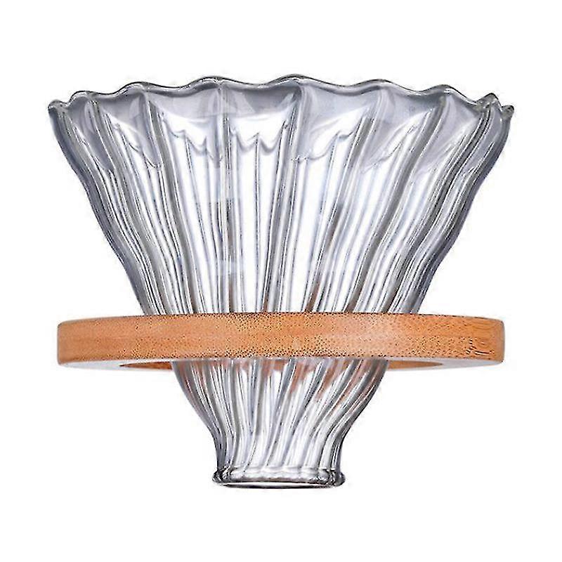 Holz-kaffeefilter, Wiederverwendbarer Filter, V60-glas-stil, Glas-kaffeefilter, Wiederverwendbarer Kaffeetrichter