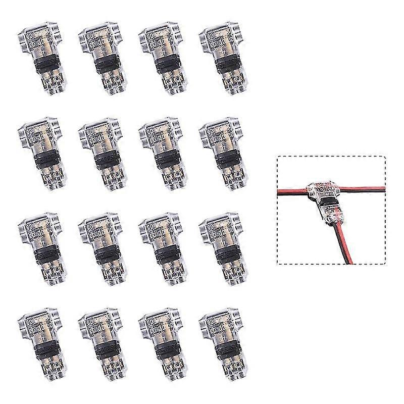 16 Stück, Kein Löten, Kein Abisolieren, 3-wege-2-poliger Kompakter T-tap-stecker, Passend Für 24–20 Gauge-draht