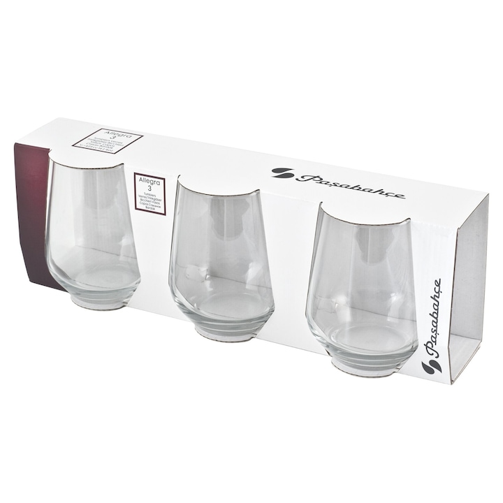 Set Mit 3 Pasabahce Allegra Wassergläsern, 425 Ml