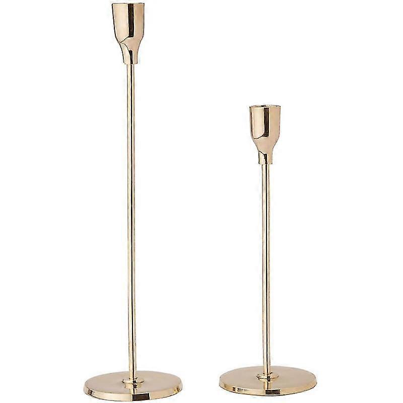 Set Aus Goldenen Stabkerzenhaltern, Passend Für Standard-stabkerzen, Für Den Küchentisch Oder Zu Hause