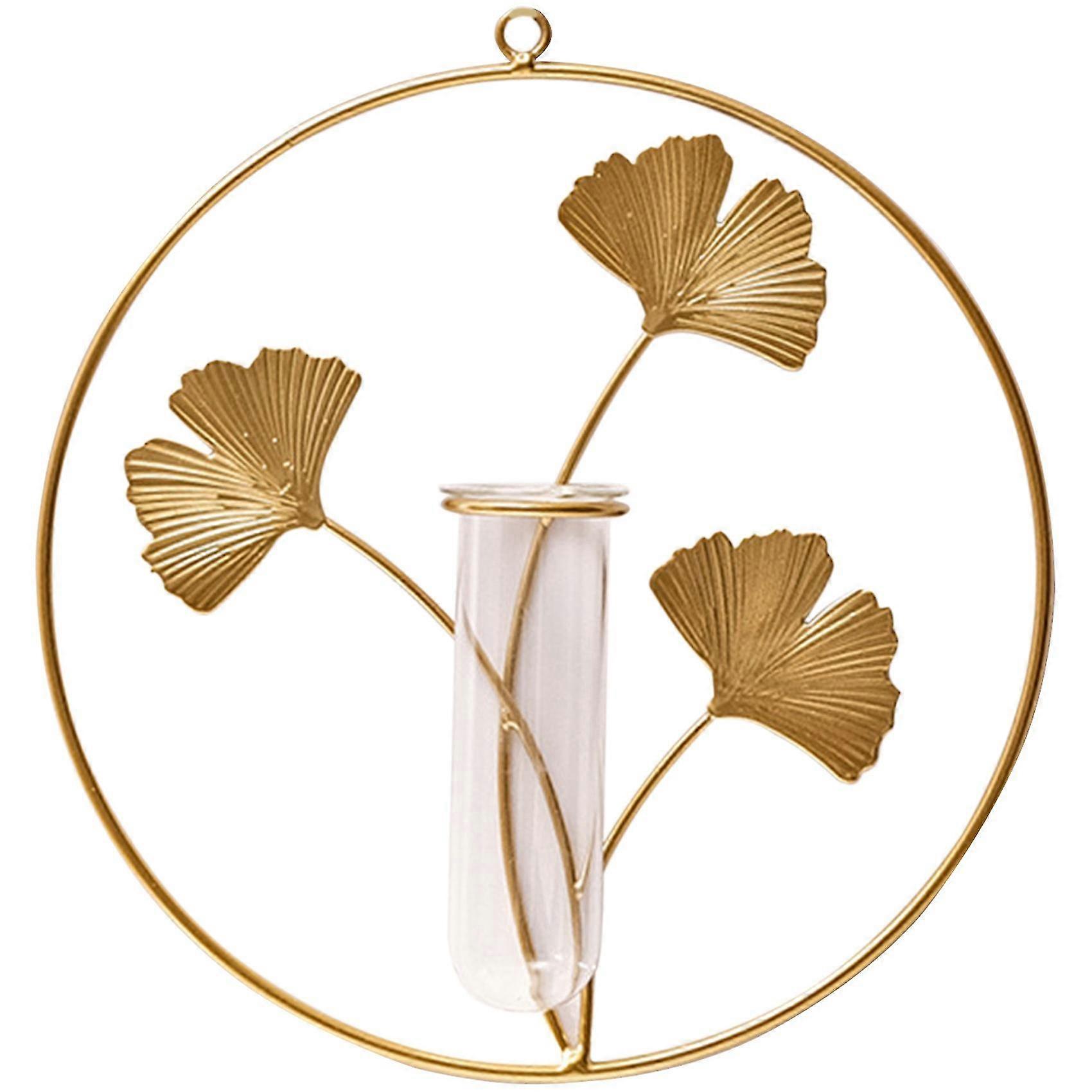 Ginkgo Mit Reagenzglas, Wanddekoration, Anhänger, Kreative Raumaufteilung, Grünpflanzen, Hydroponische Wanddekoration
