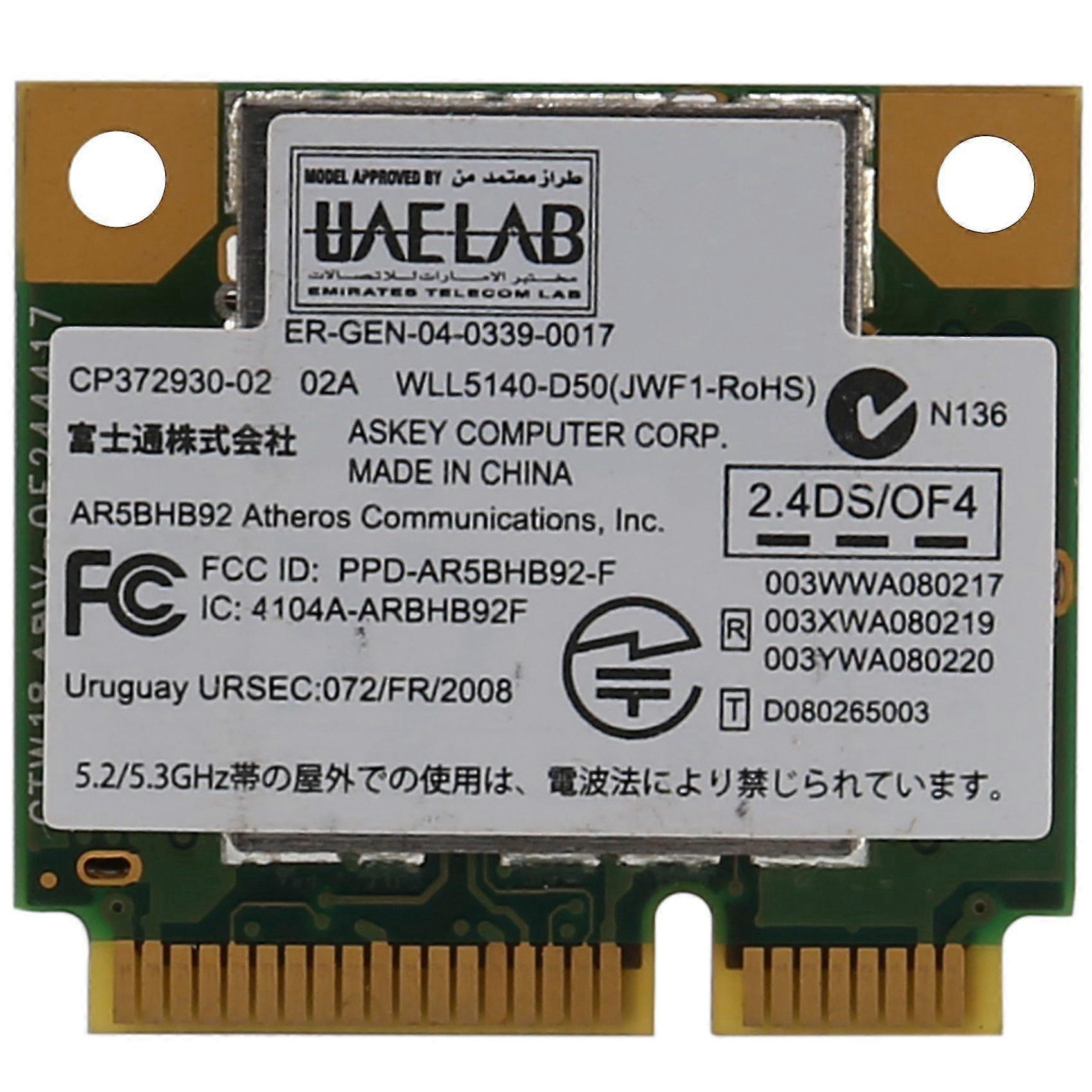 Ar9280 Ar5bxb92 300 M Halbkarte Pci-e Wlan-karte 5 G Wlan-verbindungskarte Mit Wlan-band Für