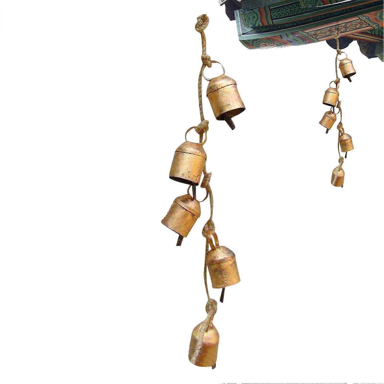 Weihnachtsglocken Im Kuh-stil, Rustikale Shabby-chic-glocken, Rustikale Vintage-weihnachtsglocke Mit Glocke, Shabby-chic-weihnachtsdekoration, Für Eine Festliche Atmosphäre