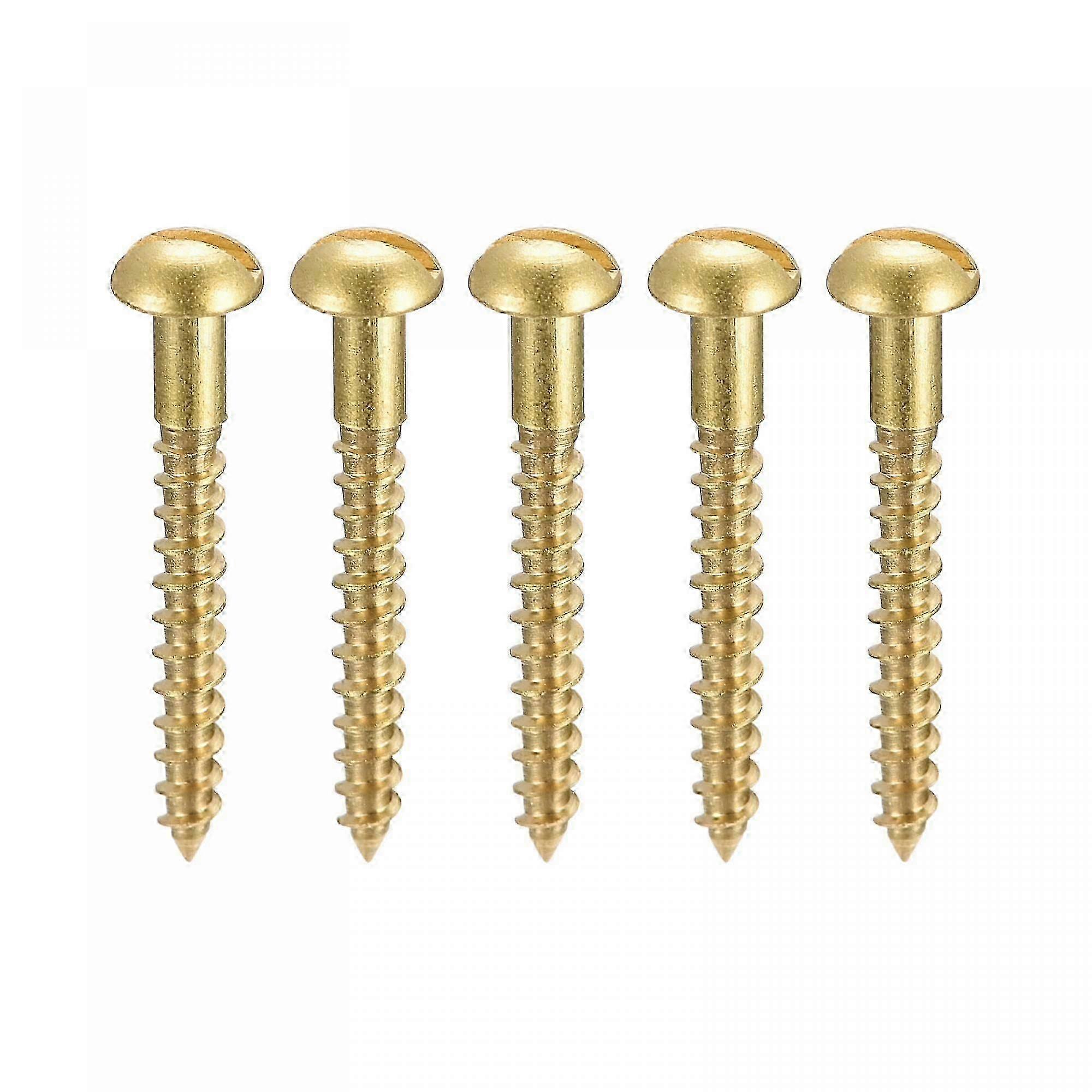 Holzbearbeitung M2,5 X 20 Mm Schlitz Rundkopf Messing Selbstschneidend 100 Stück Szrg A-d