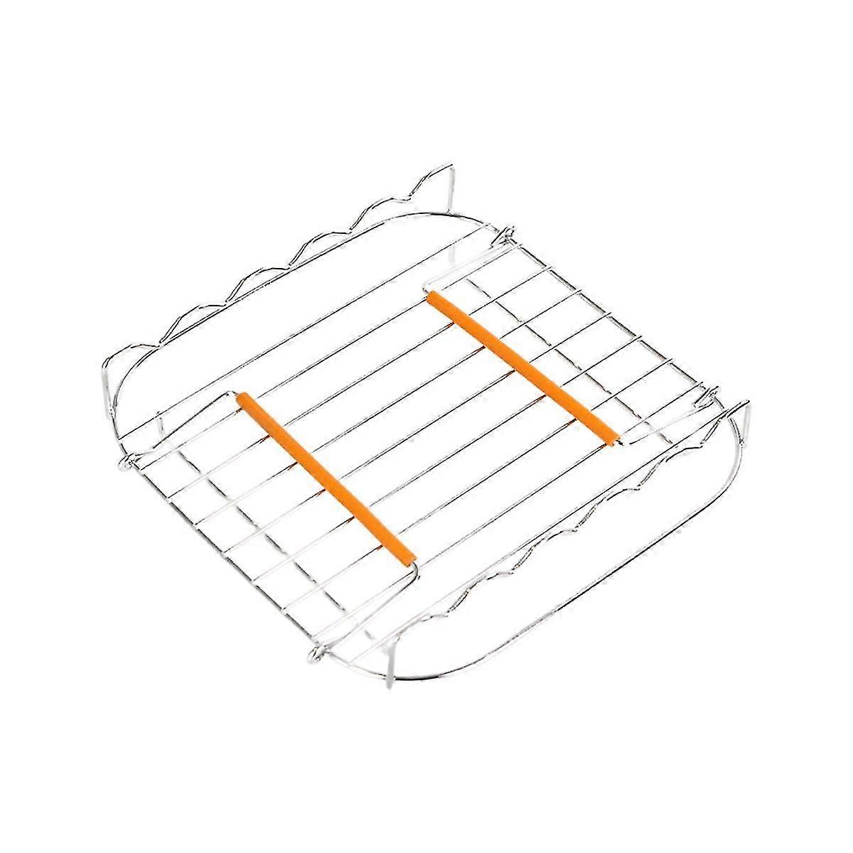 Airfryer-gestell Aus Edelstahl, 20,3 Cm, Vielseitig, Quadratisch, Zum Grillen, Mit Spieß-kochtablett