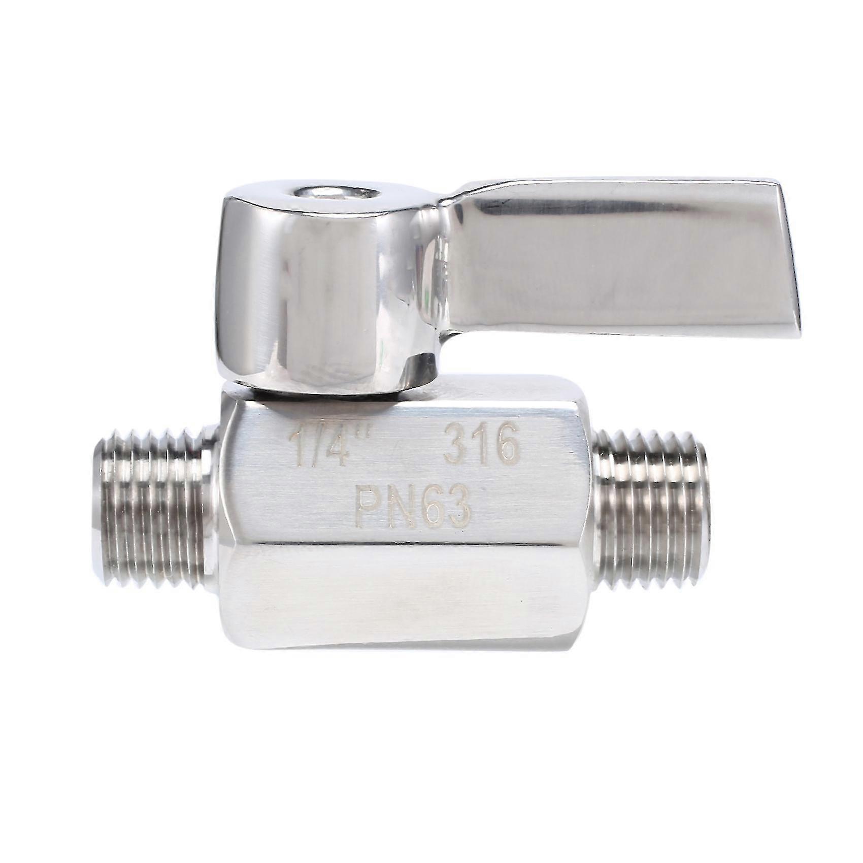 Kugelhahn Aus Edelstahl 316 – 1/4 Zoll Npt-außengewinde, Kleiner Kugelhahn (1/4 Zoll Außen- Und Außengewinde)