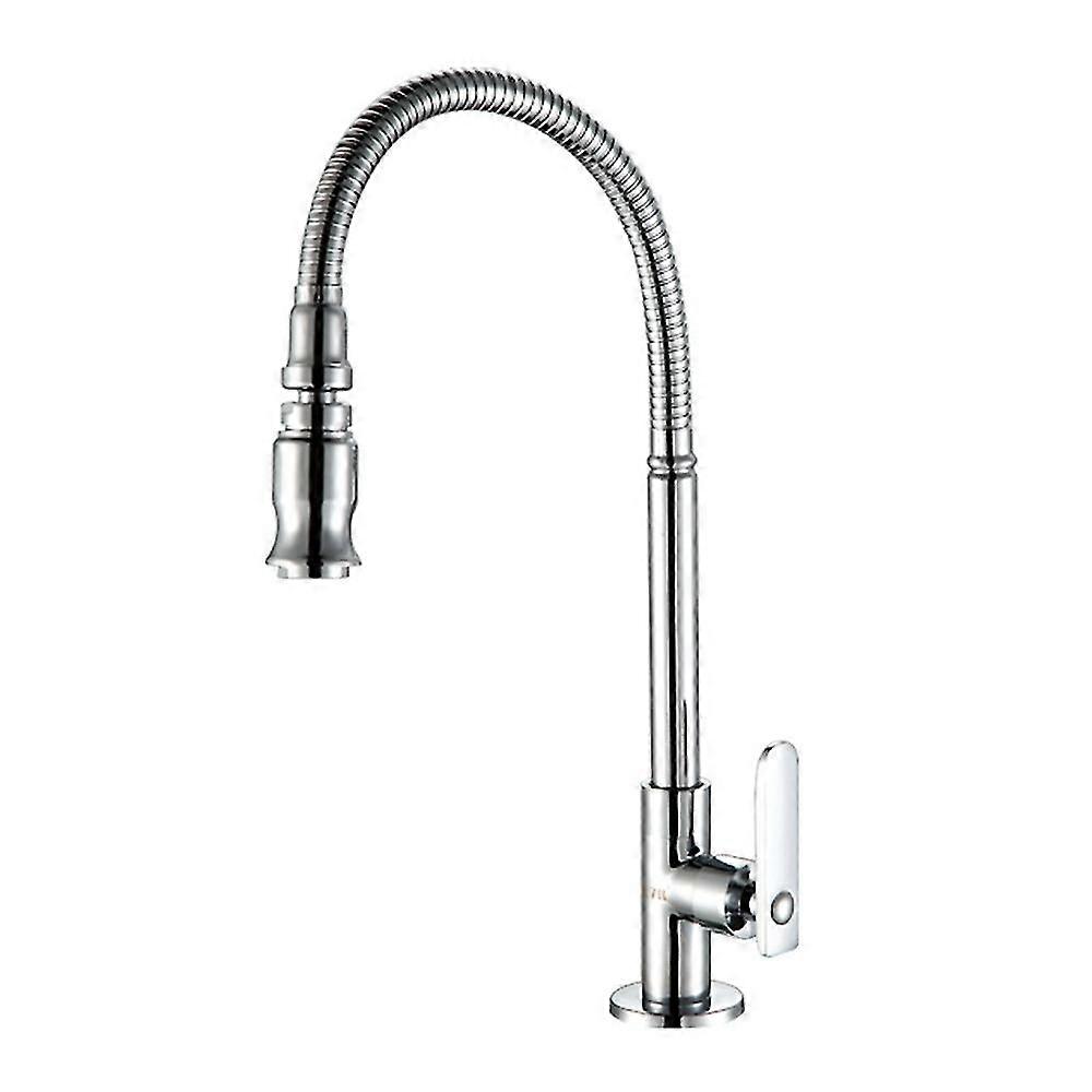 Küchenarmatur, 360 Drehbar, Küchenarmatur, Flexibel, Einzel-kaltwasserhahn, Chrom, Spülbrause, Schwenkbar, Küche