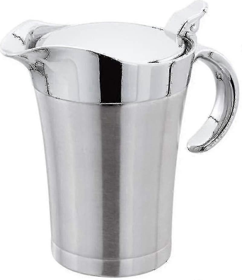 Doppelt Isolierter Saucenkrug Mit Klappdeckel, Ideales Saucenboot Aus Edelstahl (750 Ml)