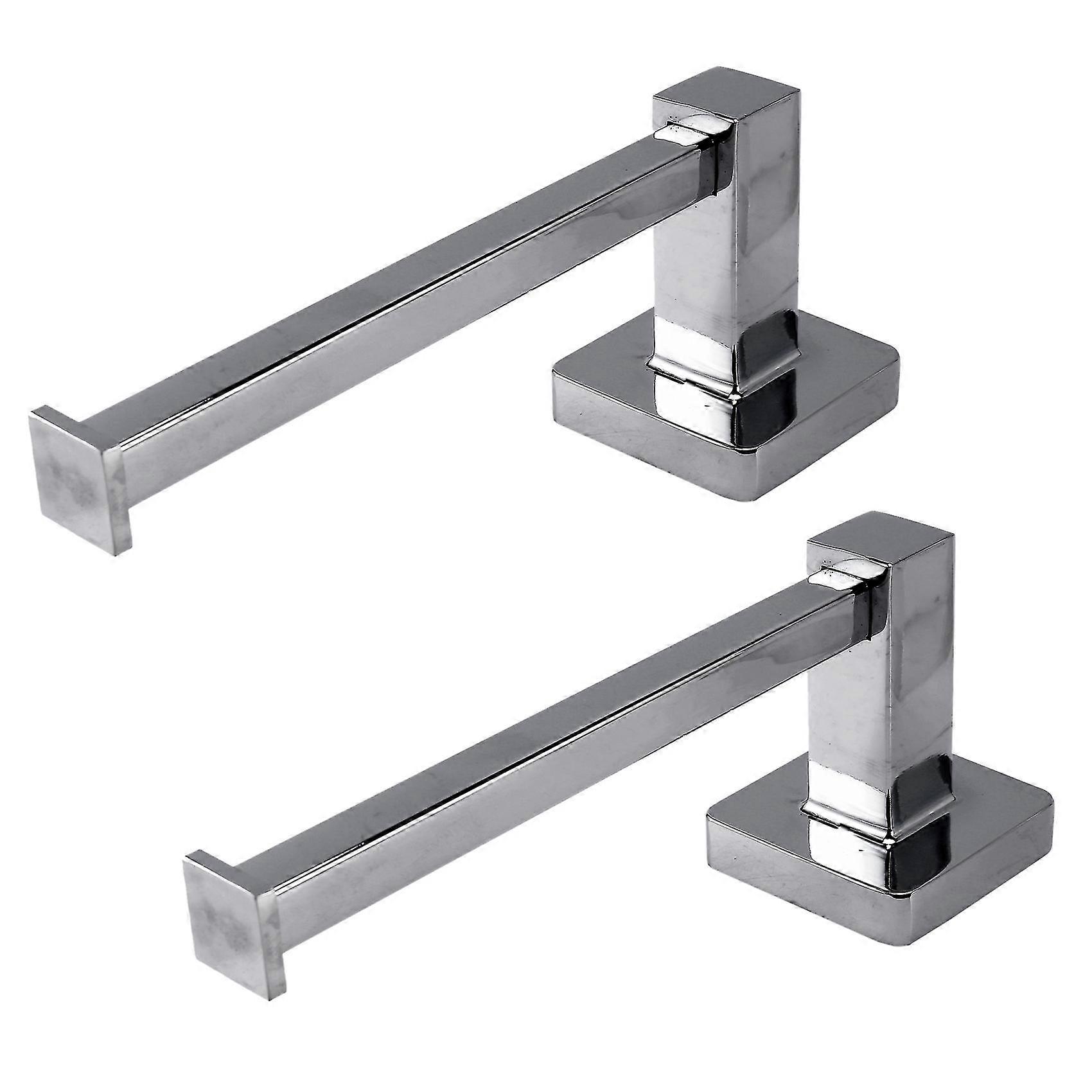 2x Quadratischer Chrom-toilettenpapierhalter Für Badezimmer.wandmontierte Toilettenpapierrolle