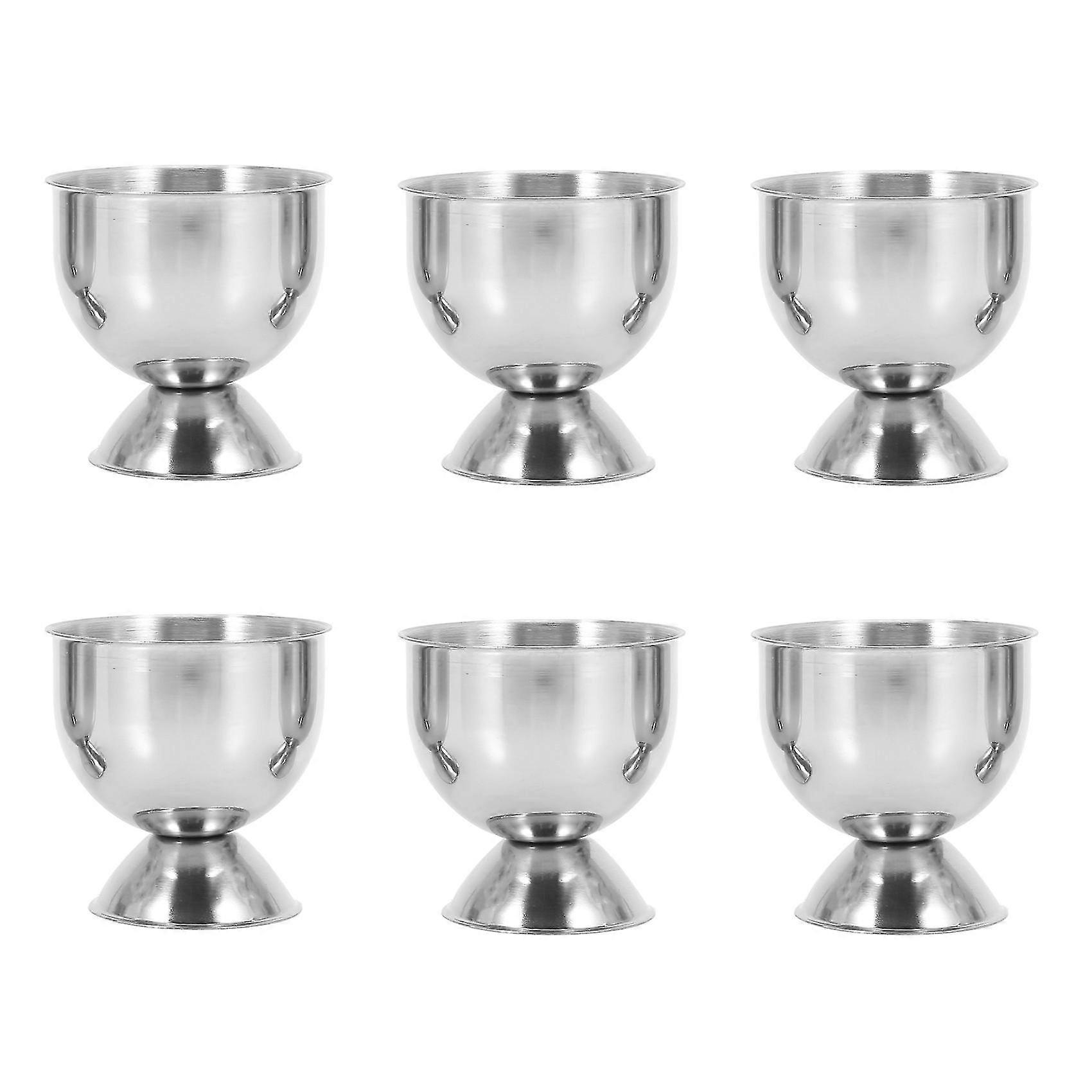 Eierbecher-tablett Aus Edelstahl, Halter Für Gekochte Eier, Zur Herstellung Kleiner Weingläser, 6 Sets