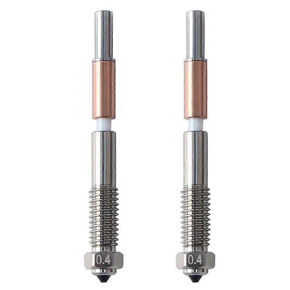 Set Mit 2 Bimetallspitzen Qidi Plus4 Mit Integrierter Keramikisolierung Und Schneller Demontage, 0,4 Mm Durchmesser Und Beständig Gegen Hohe Temperaturen.