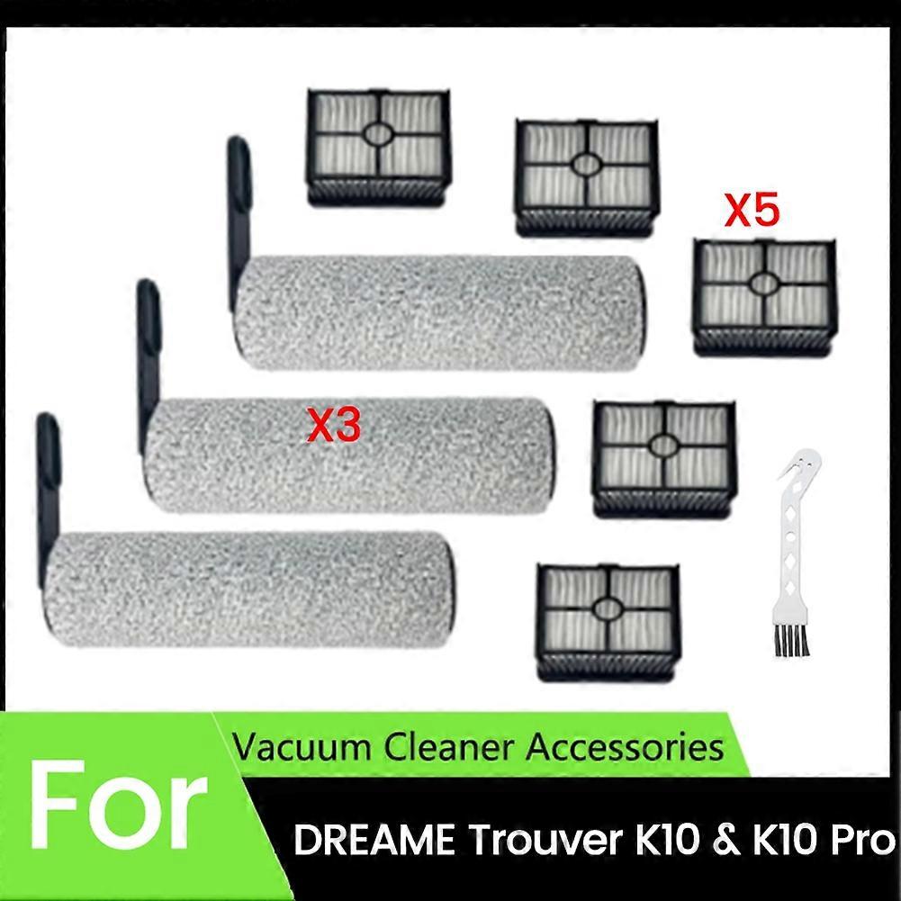 9-teiliges Set Inklusive Bürste, Walze Und Filter Für Die Staubsauger Dreame Find K10 Und K10 Pro.verbessert Die Reinigungseffizienz.