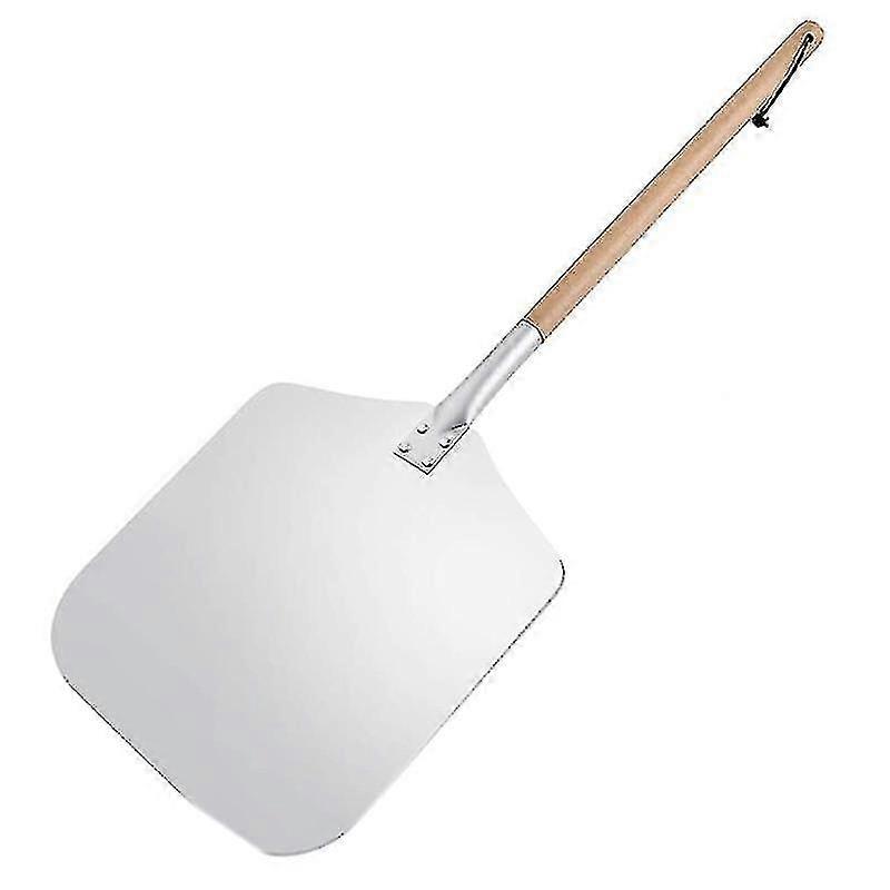 Quadratischer Pizzaschieber, Pizzaschieber Aus Aluminium Mit Holzgriff, Brotschieber, Der Pizzaboden - Pizza L