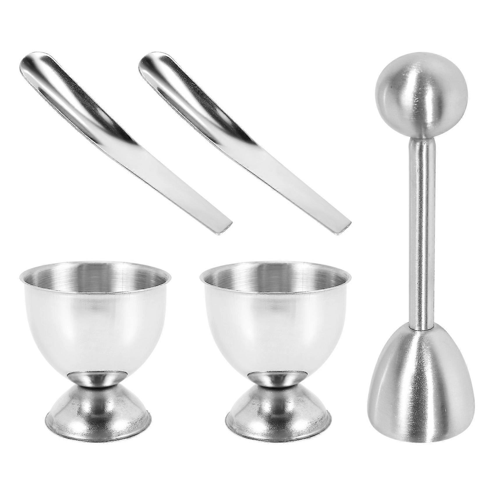 Gekochtes Ei Aus Edelstahl, Eierschalenöffner, Löffelhalter, Küchenhelfer