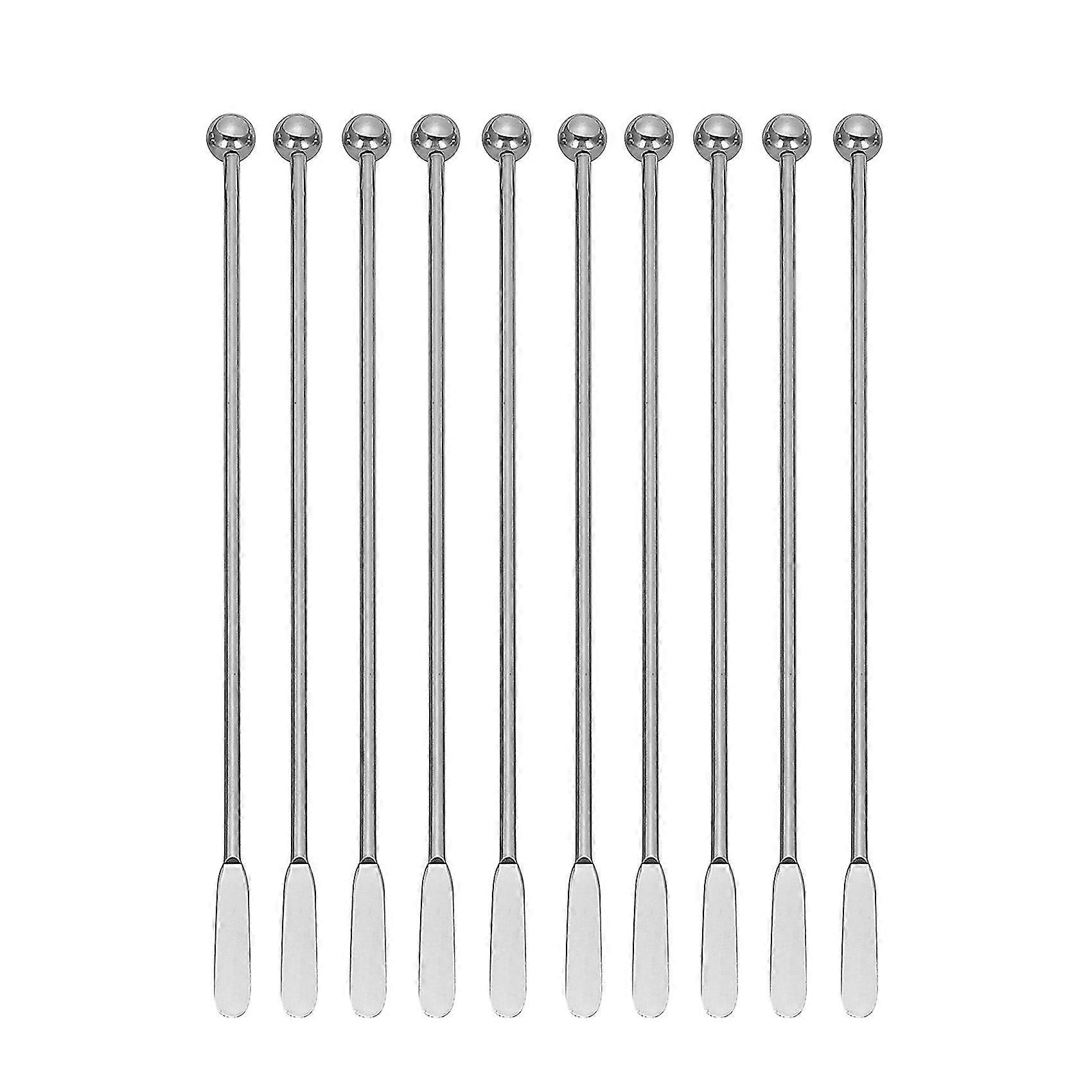 10 Stück Rührstäbchen Aus Metall – Edelstahl Zum Mischen Von Cocktails, Kaffee, Stäbchen Für Wein, Saft, 7,5 Zoll