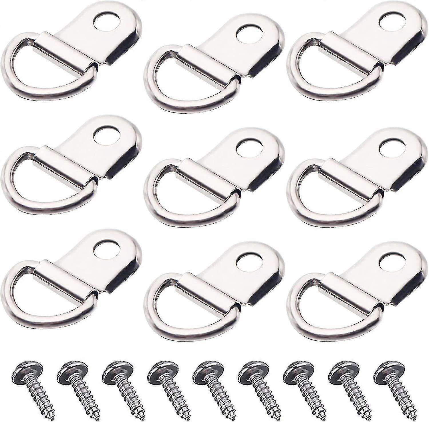 100 Stück D-ring-bilderhaken, Hochwertiger, Robuster Bilderhaken, Verpackt Mit Schrauben, Einloch-d-typ-bilderrahmen-hardware-haken, 100 Stück/beutel