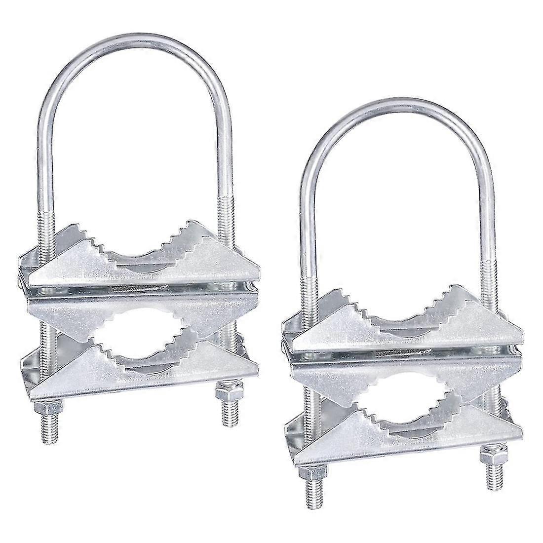 Doppelte Antennenmastklemme, V-backenhalterung, U-bolzen, Rohrmontage-hardware, 2 Sätze Für Antenne, Wlan, Fernseher