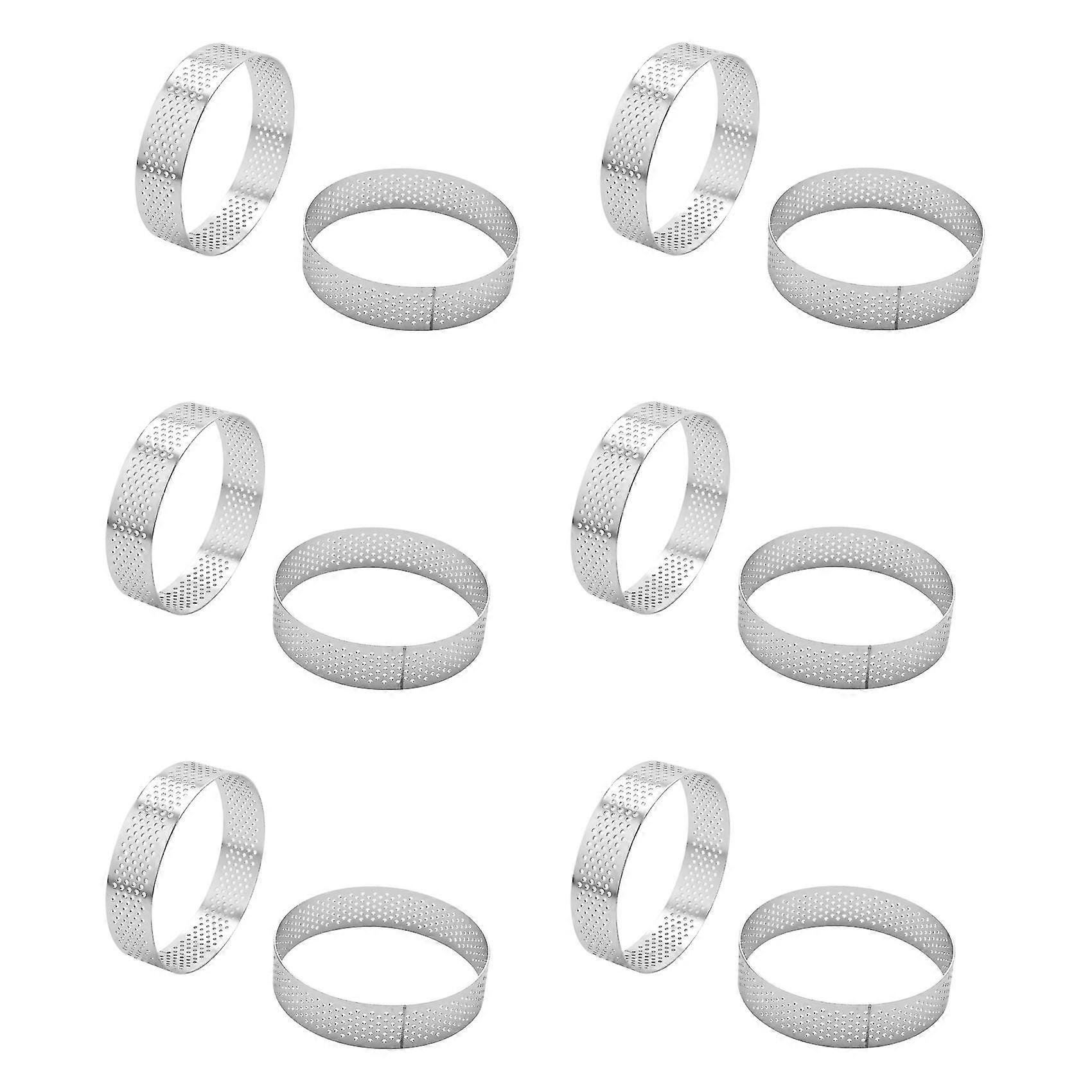 48x Poröse Runde Tortenform Aus Edelstahl, Unterer Turm, 8 Cm