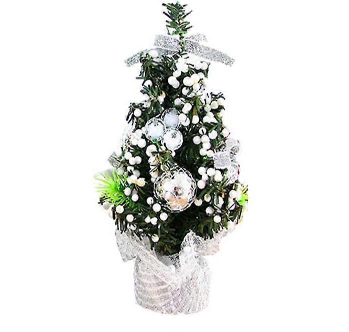 20 Cm Miniatur-weihnachtsbaum, Tischdekoration, Kleiner Baum (silber)
