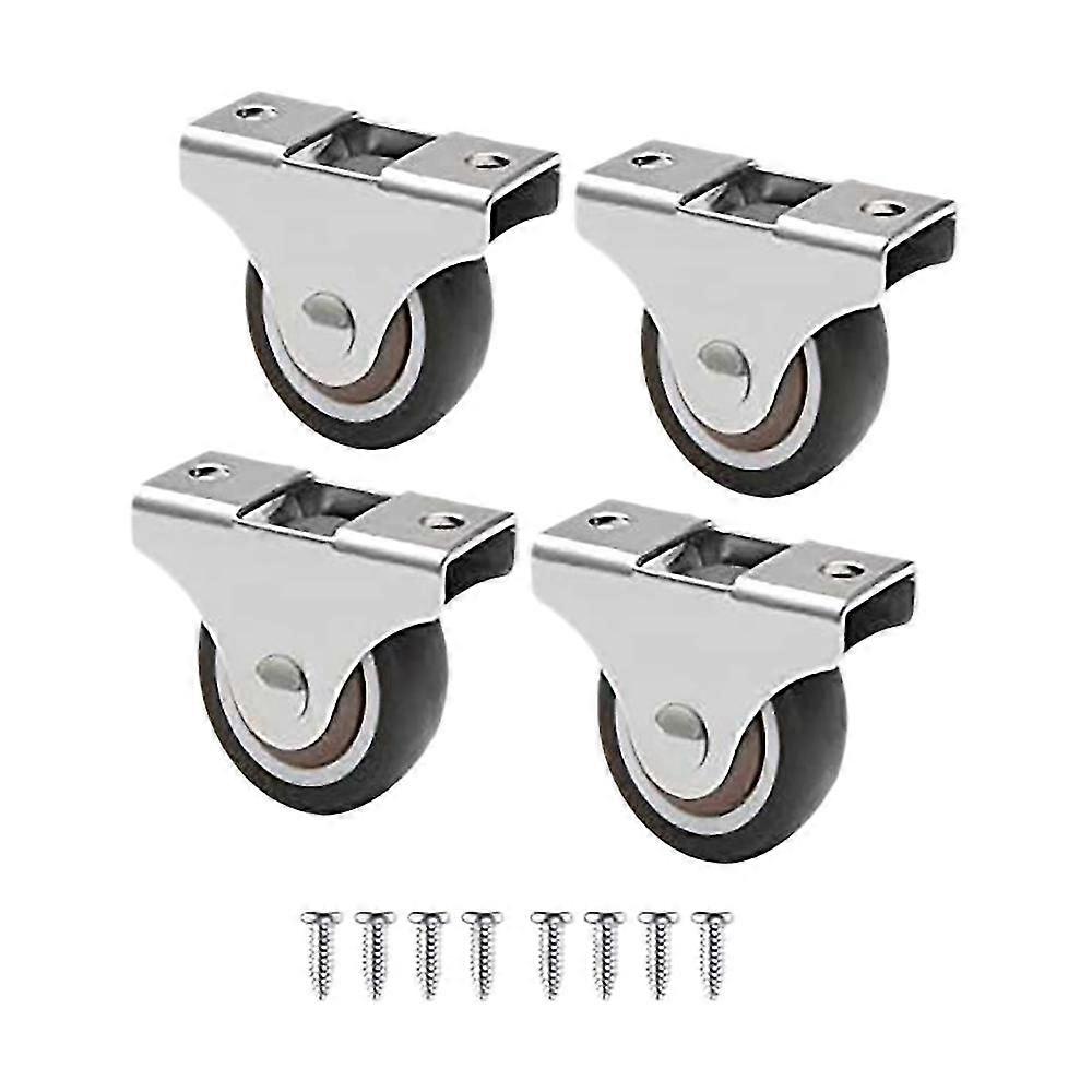 4 Stück Mini-rollen, Möbelrollen, S, 25 Mm, Feste Rollen, Al-bewegliche Rollen, Beweglich, C