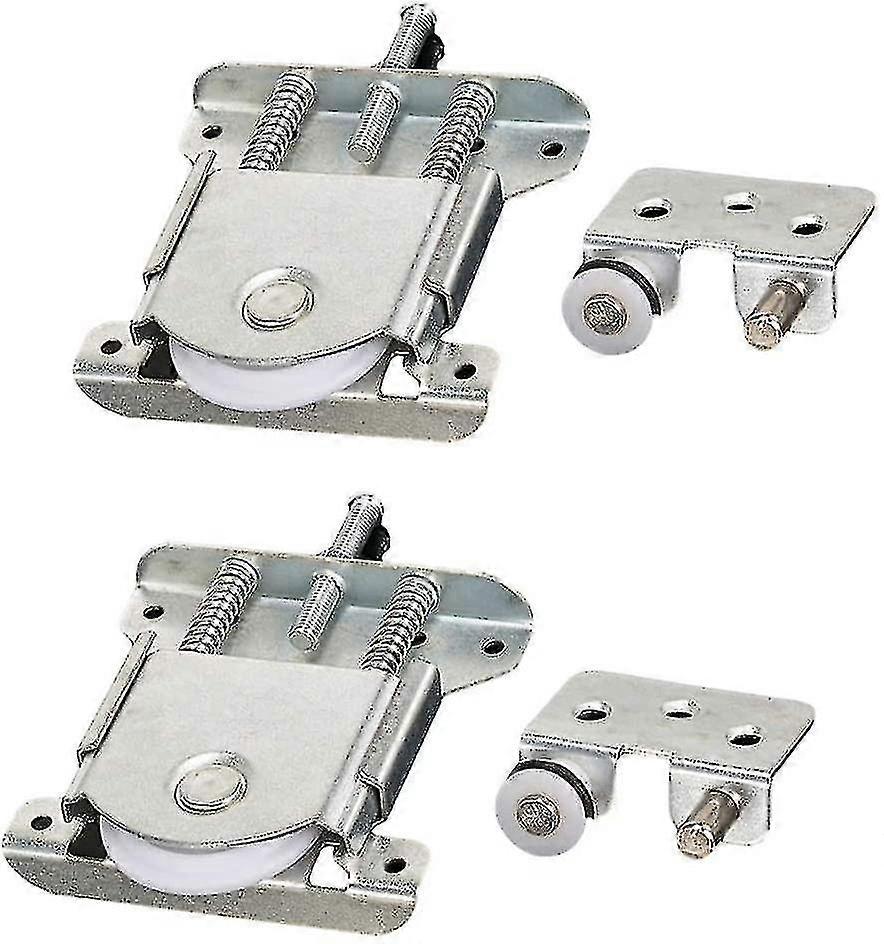 Set Mit 2 Schiebeteilen Für Schranktüren – Rollen – Rollen – Rollen – Führungen Mit Stoßdämpferpolster – Tragfähigkeit 20 Kg – Ssxjv