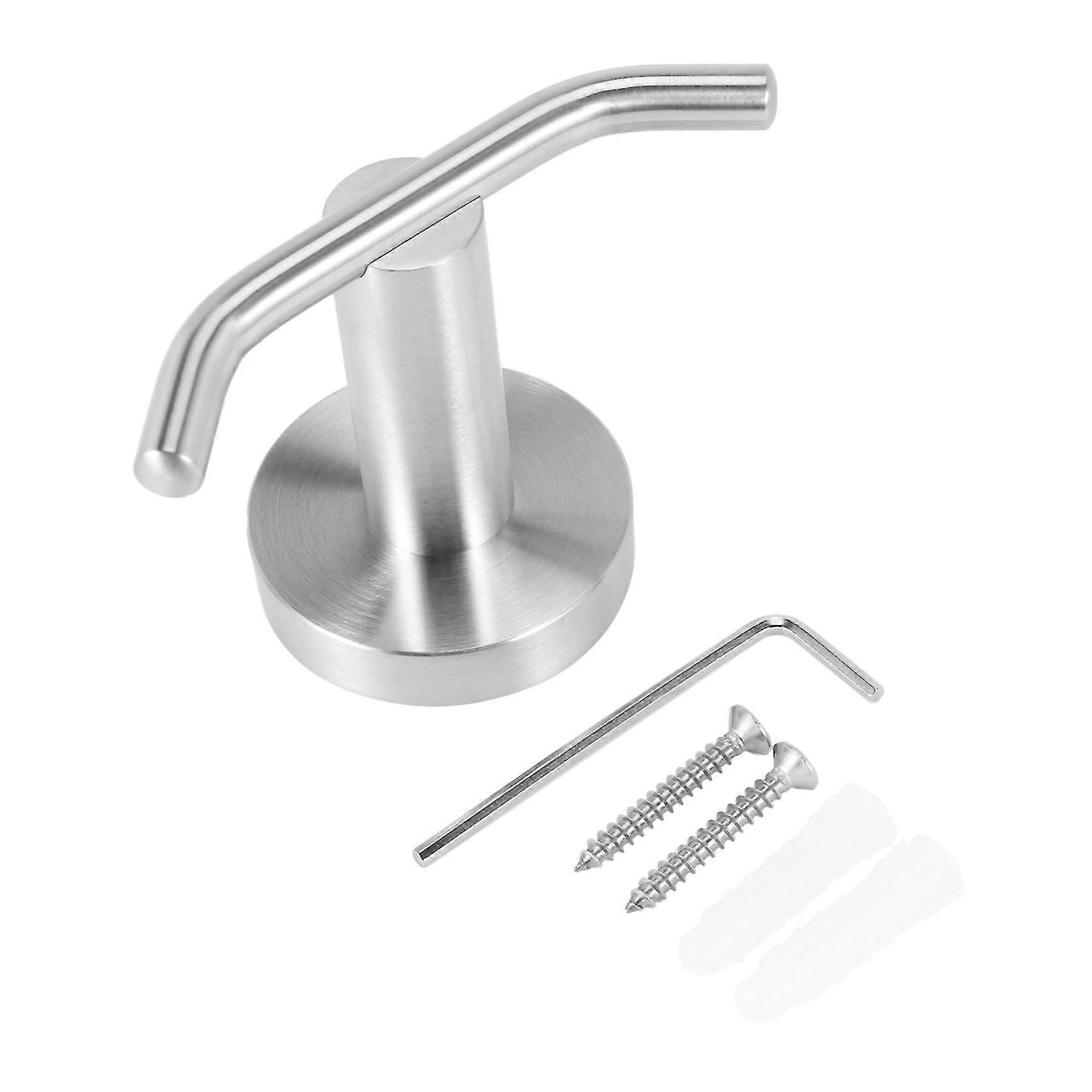 Doppelter Bademantelhaken, Kleider- Und Handtuchhaken Aus Edelstahl 304, Für Badezimmer, Wandmontage, Gebürstetes Nickel