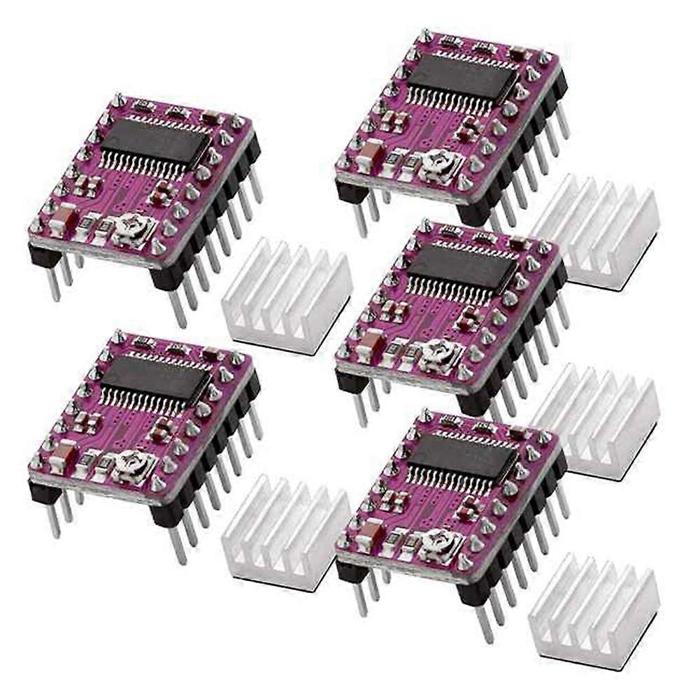 5 Stück Stepstick Drv8825 Schrittmotor-treiberplatine, Schrittmotor-controller, Schrittmotor-modul Mit Kühlkörper.