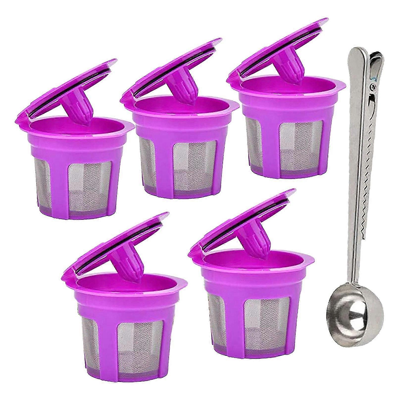 6-teiliges K-clip-becher- Und Löffel-set, Nachfüllbare Kaffeefilter Für Wiederverwendbare Universal-kaffeepads