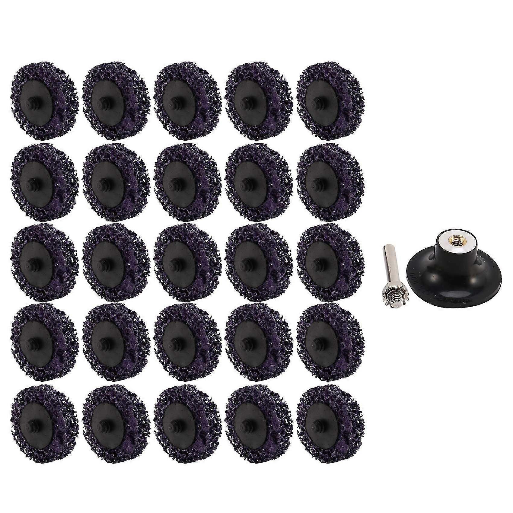 25 Stück 2 Zoll 50 Mm Schnellwechsel-einfach-abzieh- Und Reinigungsscheiben, Violett, Für Die Oberflächenvorbereitung Zum Entfernen Von Lackrost
