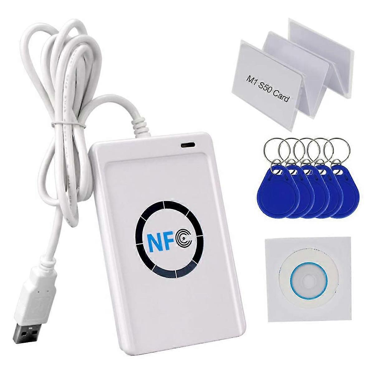 Acr122u 13,56 Mhz Rfid-kopierer Ohne Nfc-programmierer Mit Usb-kabel, , 5x