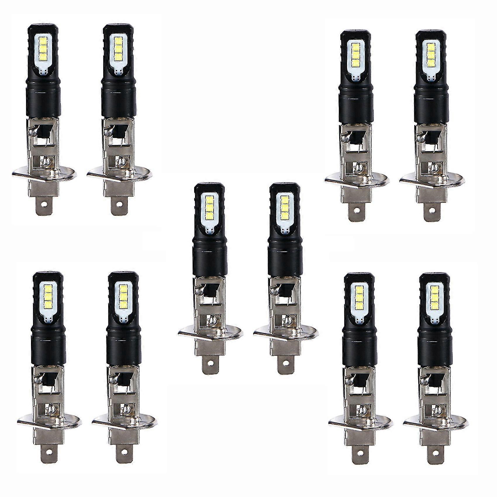 8x H1 6000k Super White 6000lm Drl Led-scheinwerferlampen-kit Fernlicht
