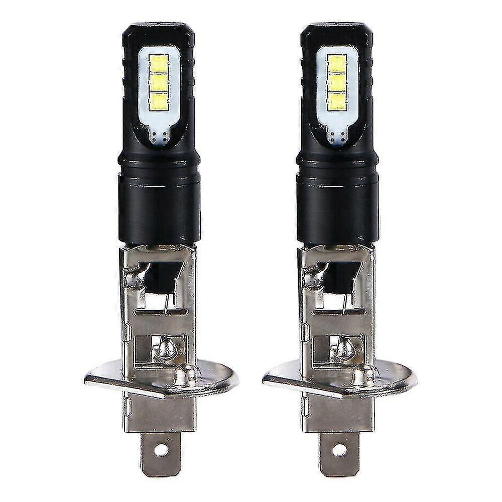 2er-pack H1 6000 K Led-scheinwerferlampen-set, Ultrahelles Weiß, 6000 Lm, Fernlicht