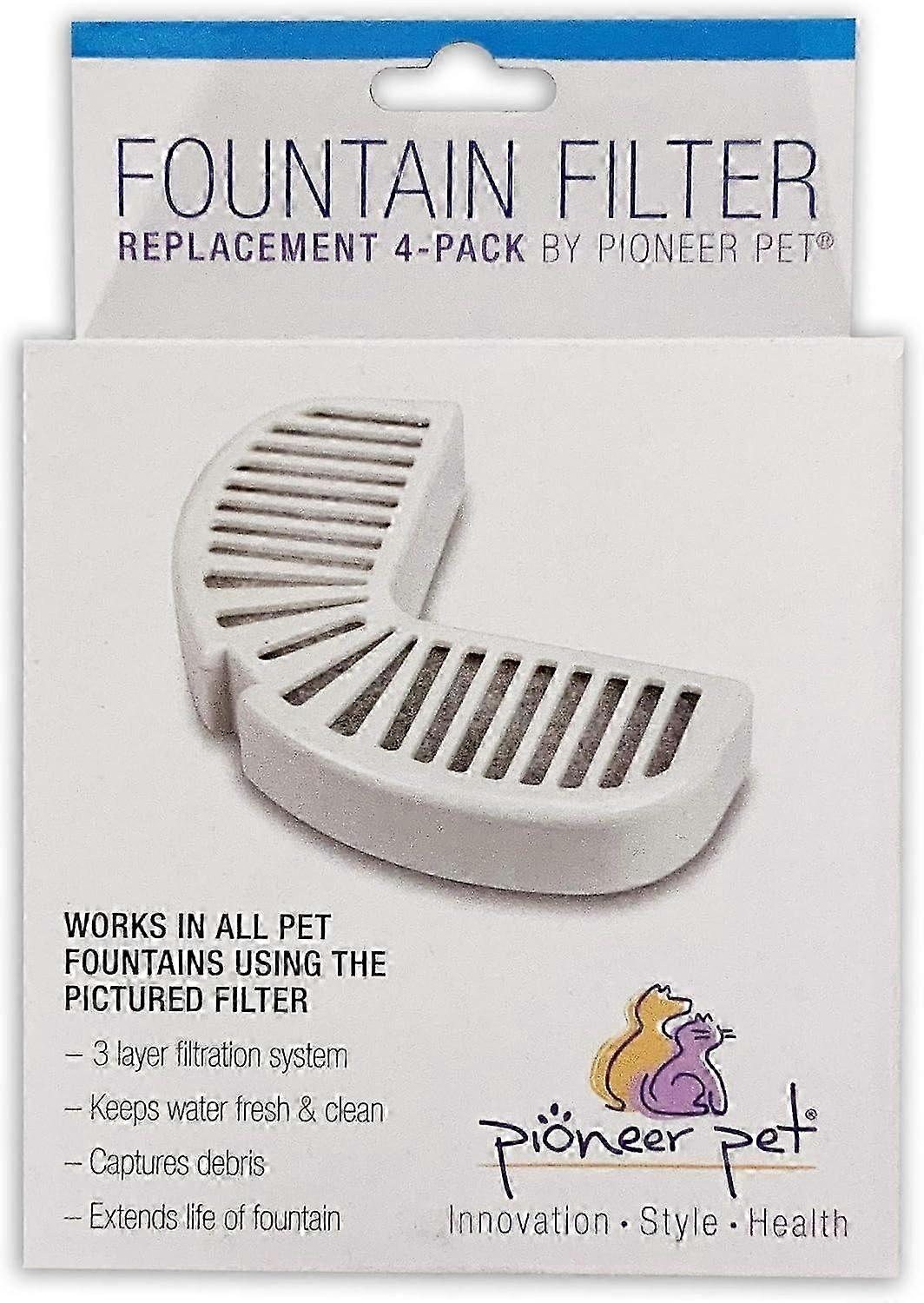 4er-pack Carbon-wasserbrunnen-ersatzfilter, Einfach Zu Wechseln Für Regentropfen-edelstahlbrunnen
