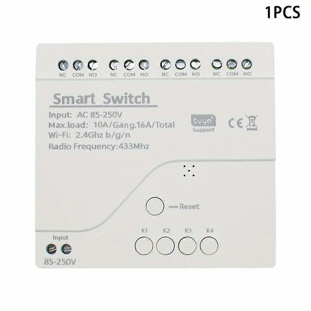Tuya Smart Wifi Motor Schalter Modul Ac 110v 220v 85-250v App Fernbedienung 4 Kanal Relais Kompatibel Mit Alexa Google Homesmart Home Automation Tu