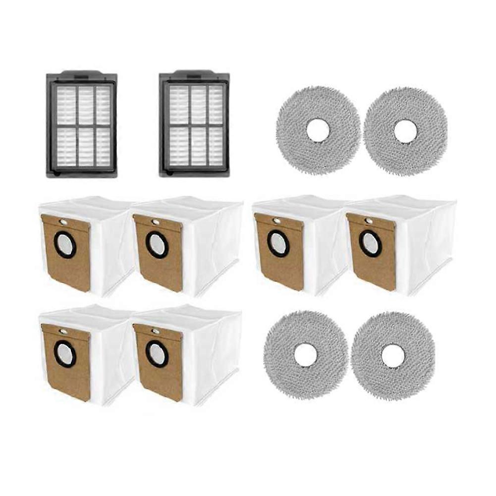Packung Mit 12 Ersatzfiltern, Staubbeuteln Und Tüchern Für Den Roboterstaubsauger Deerma X70 / Deerma Dem-x70