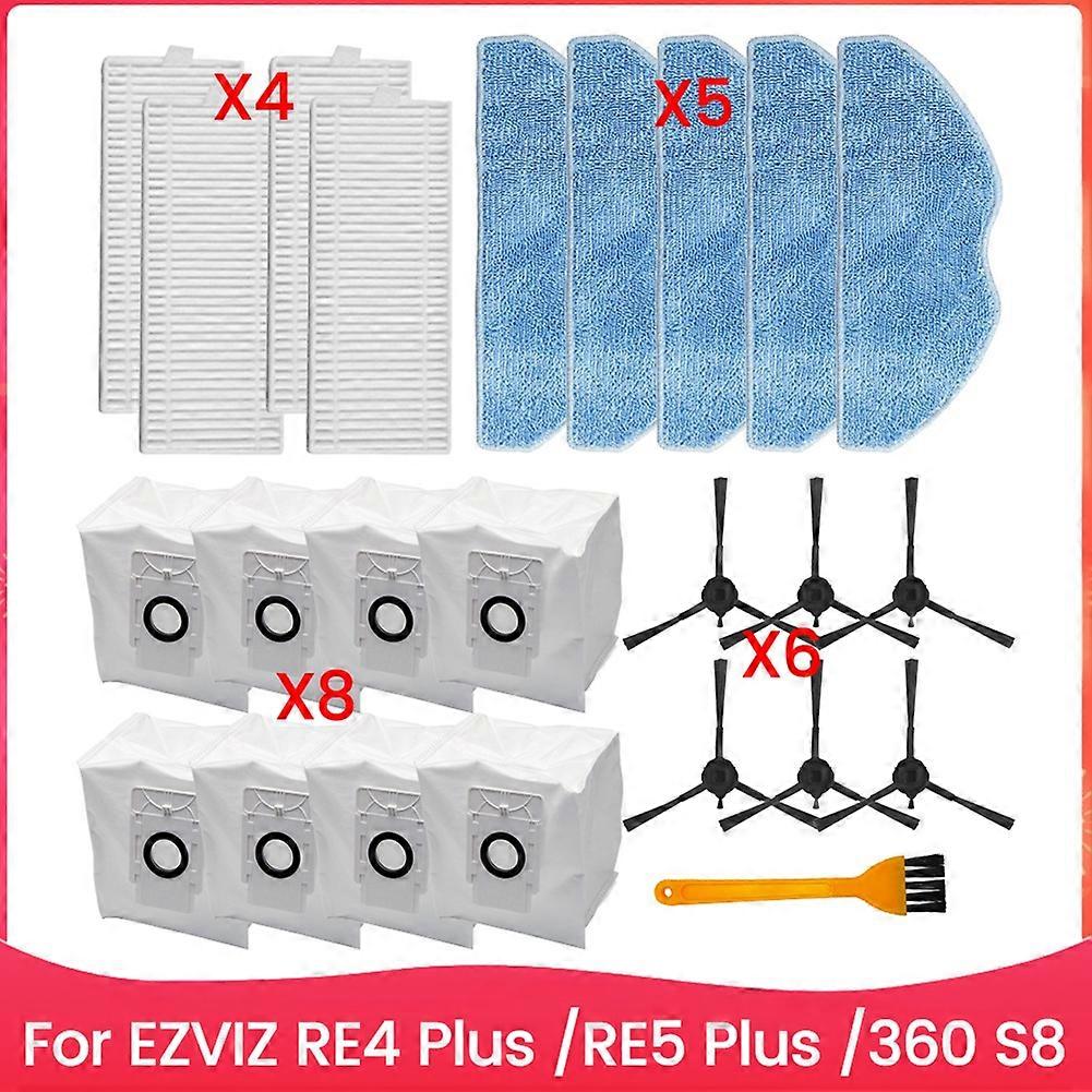 Für Ezviz Re4 Plus /re5 Plus Für 360 S8 Ersatzteile Seitenbürste Filter Mopp Tuch Staubbeutel