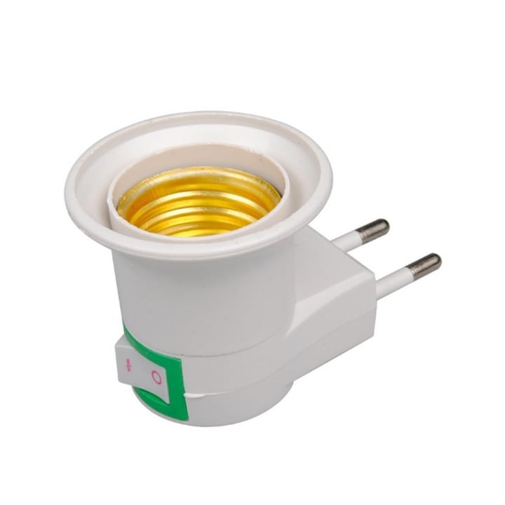 E27-nachtlichtfassung, Steckdosenstecker, Schalter, 6 A