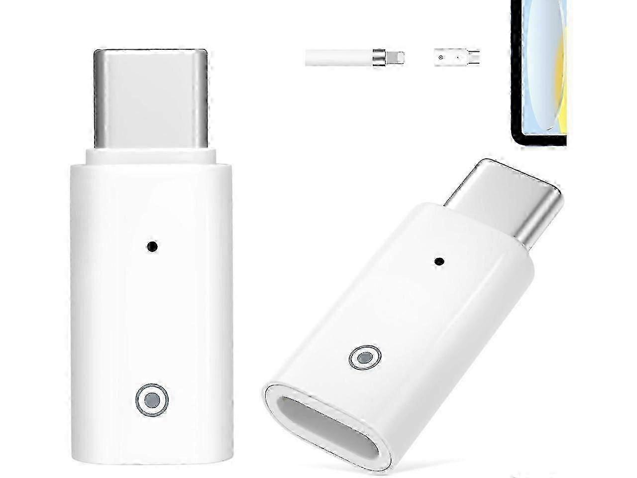 2er-pack Usb-c-ladeadapter, Kompatibel Mit Apple Pencil Der 1. Generation, Usb-c-auf-apple-pencil-adapter, Usb-c-stecker Auf Char Szrh A-c