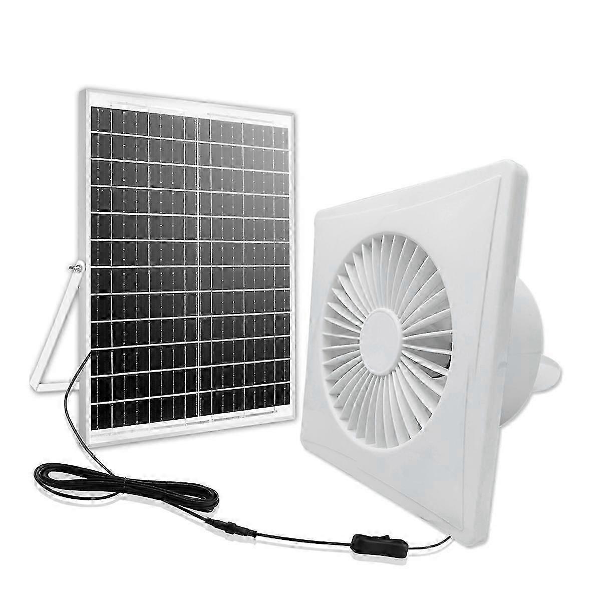 Belüftung 6-zoll-hochgeschwindigkeits-solar-silent-lüfter Mit 8-w-panel-schuppen-solar-abluftventilator Für Hühnerställe, Gewächshäuser, Schuppen B