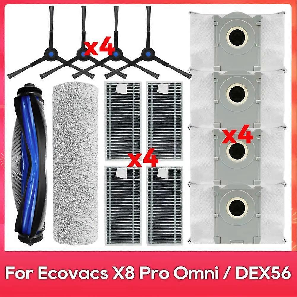 Zubehör Und Ersatzteile Für Ecovacs X8 Pro Omni / Dex56: Hauptseitenbürste, Hepa-filter, Reinigungstuch, Staubbeutel (ersatzteile)